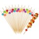 thumbnail image 1 of Uxcell 100-Pack Palillos de Cóctel, Palillos de Bambú Elegantes de 4.7 Pulgadas para Barbacoa [Multicolor, Perla], 1 of 6