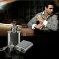 thumbnail image 2 of Stainless Steel Hip Flask, Leak Proof Wine Container with Pendant Chain  for Wedding Party Gift, 2 of 5