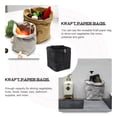 thumbnail image 3 of Minkissy 1Pcs Black Rectangular Kraft Paper Bag For Fruits And Vegetables 9.82X9.82X15.33in, 3 of 5