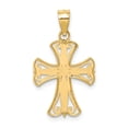 thumbnail image 4 of 14K Two-Tone Gold Charm Pendant 18 mm 14 With Rhodium Diamond-Cut Cross, 4 of 4