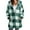 Green, variant on HANXIULIN Women's Plus Size Plaid Lined Hooded Jacket Button Up Oversized Fuzzy Coat Checkered Flannel Hoodie Jacket Red 3XL