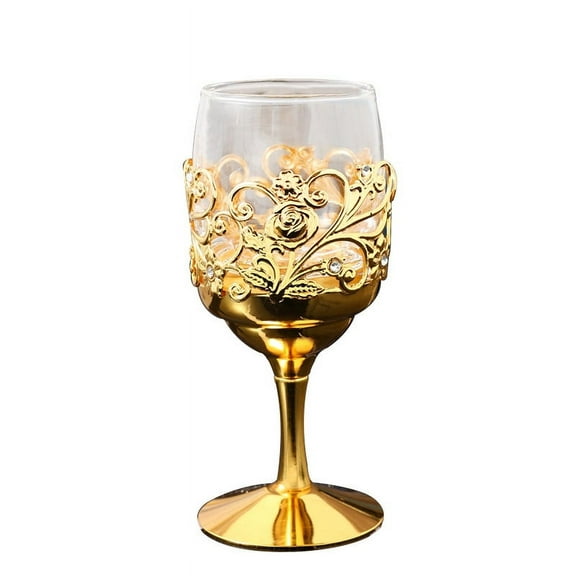 USHOBE Wine Goblet Golden 1Pack 4.7x2.0x2.0in