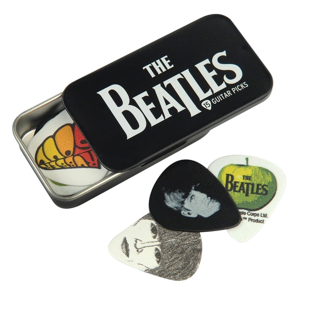 Púas para guitarra D'Addario Accessories Beatles, paquete de 15 con lata