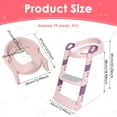 thumbnail image 3 of Dznils Potty Training Toilet Seat with Anti-Slip Ladder, Foldable & Adjustable Height, Toddler 12+ Months, Unisex, Pink, 3 of 16