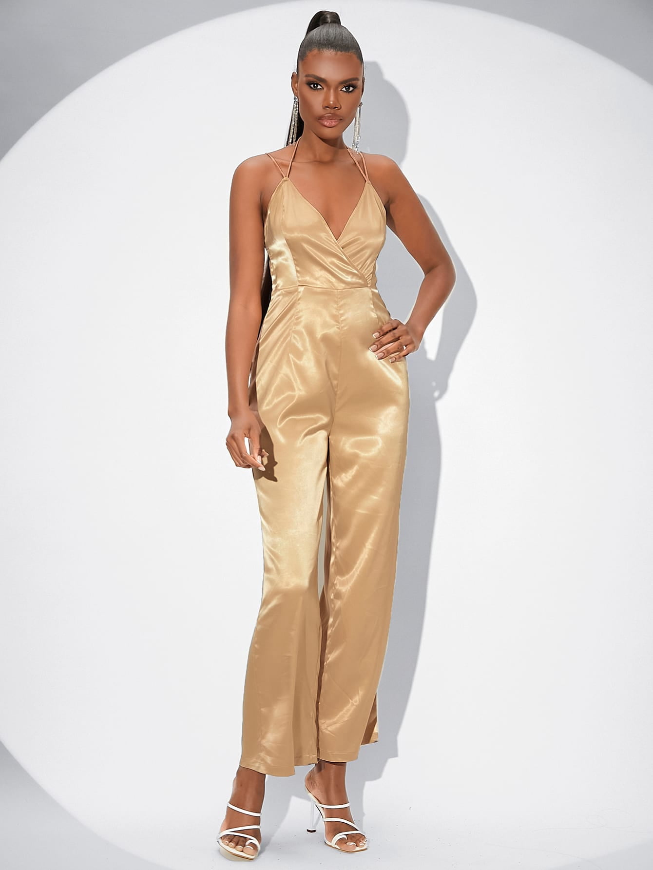 Backless Satin Jumpsuit 2022 