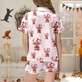 thumbnail image 5 of TZEWGL Night Suit For Baby Satin Silk Short Sleeves Button Down Top Classic Shorts With 2 Piece Set Features Pjs For Kids size 10-11T, 5 of 5