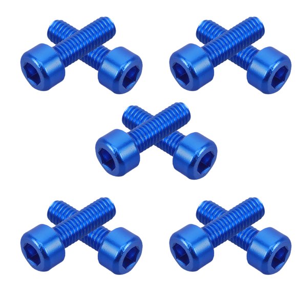 TABLETREANDS 10Ud Tornillos Azul Para Montaje De Portabotellas En Aleación Y Duradera M5