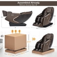 thumbnail image 3 of Giantex Full Body Massage Chair Recliner with Zero Gravity, SL Track, Foot Roller, Waist Heater, Wireless Speaker, Air Pressure, Electric Massage Chair, Shiatsu Massage Recliner, Brown, 3 of 10