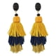 thumbnail image 4 of Moda Lindo Bohemio Cuelga Los Pendientes Chica Flecos Decoración De Amarillo jinwen Pendientes con borlas de hilo con flecos, 4 of 8