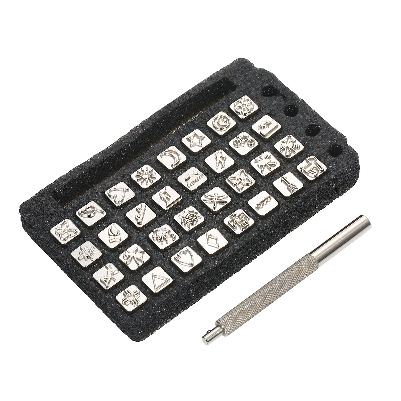 Andoer 32PCS Indian Pattern stickerer Set Leather stickering Tool Punch