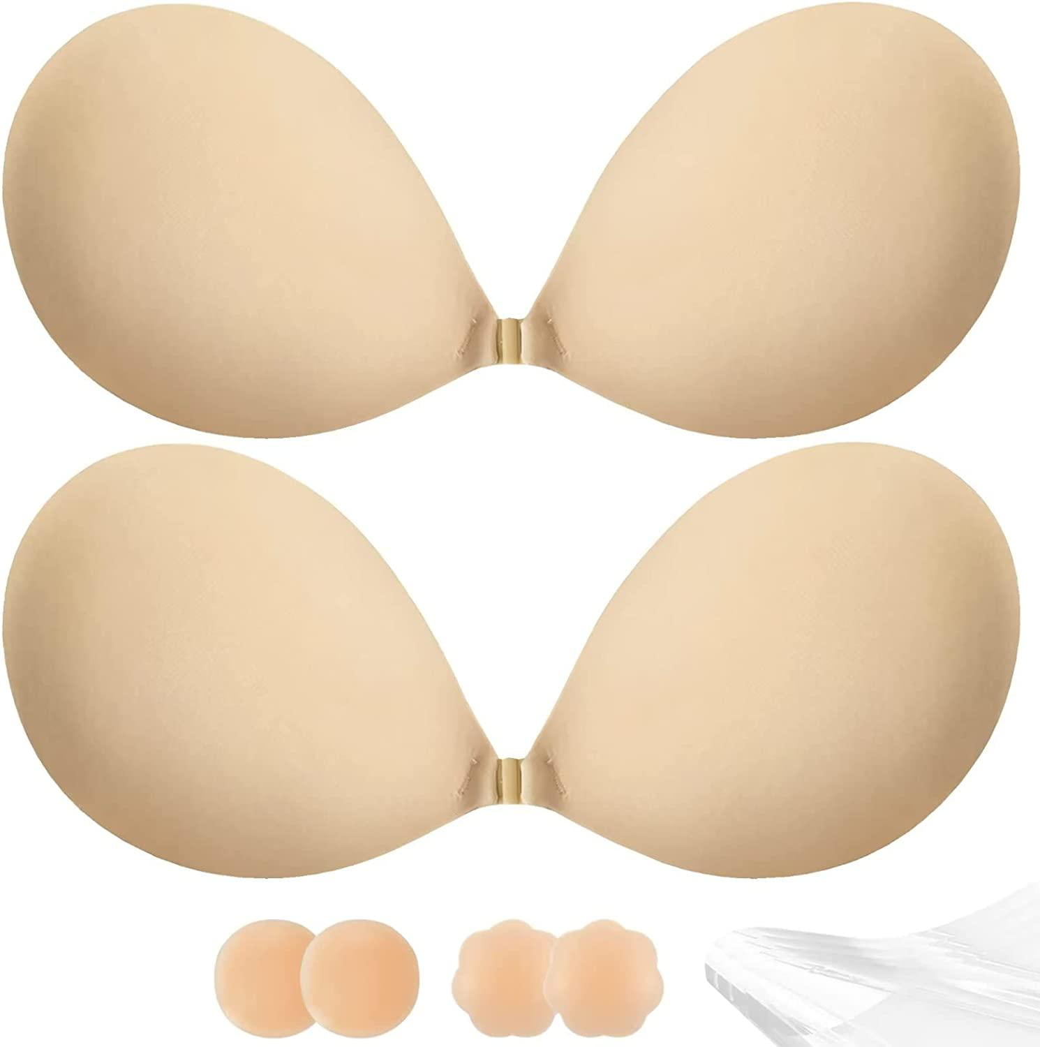Adhesive Bra Push Up for Women 2 Pair, Sticky Invisible Lifting