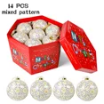 thumbnail image 3 of 14 piezas de bolas decorativas para árbol de Navidad, adornos para árbol de Navidad, juguetes para fiesta de Navidad, bolas colgantes para el hogar, adorno para fiesta, regalo de Navidad, 3 of 5