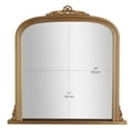 thumbnail image 5 of Head West Arch Antique Brass Ornate Decorative Accent Wall Mirror - 26" x 26", 5 of 9
