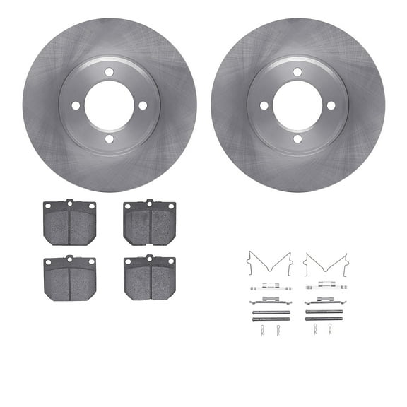 Dynamic Friction Company Front Brake Rotors with 5000 Advanced Brake Pads includes Hardware 6512-76114