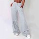 thumbnail image 4 of Gibobby Pantalones para mujer cintura alta para el frío Pantalones de pierna ancha para mujer, pantalones acampanados, sudadera informal, pantalones enrollados(Gris,CH), 4 of 5