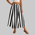 thumbnail image 2 of Maxi Skirts for Women Casual Comfort A line Summer Skirts Flowy Skirt Elegant Striped Midi Skirt Fashion for Daily Wear, 2 of 5