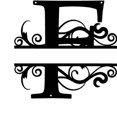 thumbnail image 1 of 26 English words Cut Floating Aluminium Personalised Wall Plaque House Number Contemporary Home Address Outdoor Hollow Design, 1 of 10