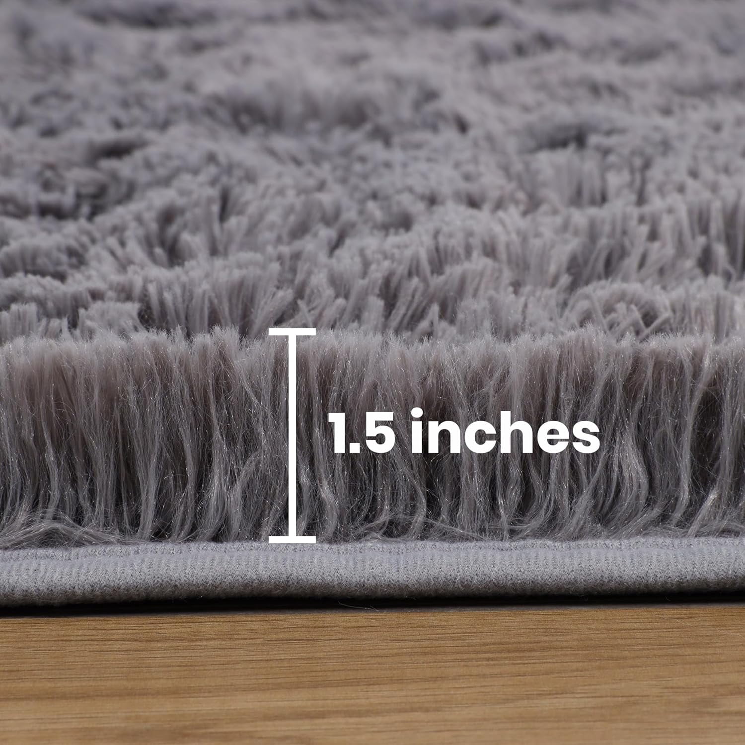 Ameha Shaggy Rug 4x6ft Ultra Soft Comfy Large Fluffy Rugs Non-Slip For Teen Adults Apartment Bedroom Home Decor Gray