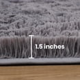 thumbnail image 2 of Ameha Shaggy Rug 3x5ft Non-Slip Fluffy Soft Faux Floor Carpets Rectangle for Bedroom Livingroom Decor Gray, 2 of 8