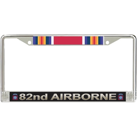 82nd Airborne Division WW2 Veteran Service Ribbon License Plate Frame