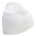 thumbnail image 3 of Cute Emoji Face Embroidered 8 Inch Knitted Short Beanie - White OSFM, 3 of 5