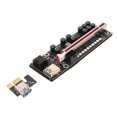 thumbnail image 4 of Tarjeta adaptadora con alimentación por USB PCIE Riser de 6 pines Bling Bling Compatible con Interfaz PCIE 1X 4X 8X 16X Plug and Play color negro, 4 of 12