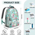 thumbnail image 5 of Bichon Dog Blue Florals Backpack for School,Cute School Bag,Schoolbag with Adjustable Shoulder Straps & Padded Back,16.9 Inch, 5 of 5