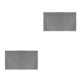 thumbnail image 2 of Matsuzay Tapete de algodón blanco y cómodo para el piso de la ducha y el hilo de algodón importado es gris polar gris 2piezas, 2 of 6