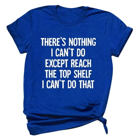 

Womens Blouses And Tops Dressy Short Sleeve Women s Shirt Tees Funny Cute Short Sleeve Fun Letter Print T Shirt Gift Tops Blouse Gift For Couples Corset Tops for Women Blue XL