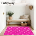 thumbnail image 3 of ODIKA 8'x10' Machine Washable Non-Slip Area Rug, Joyful Snow Celebration Sparkling Festive Embellishment High Traffic Rug with Pad, Pink, 639562, 3 of 8
