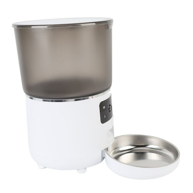 Distributeur Automatique de Nourriture pour Chat, Distributeur Programmable de 4L pour Chat et Petits et Moyens Chiens, Alimentation Double Facile à Installer, Détachable et Lavable