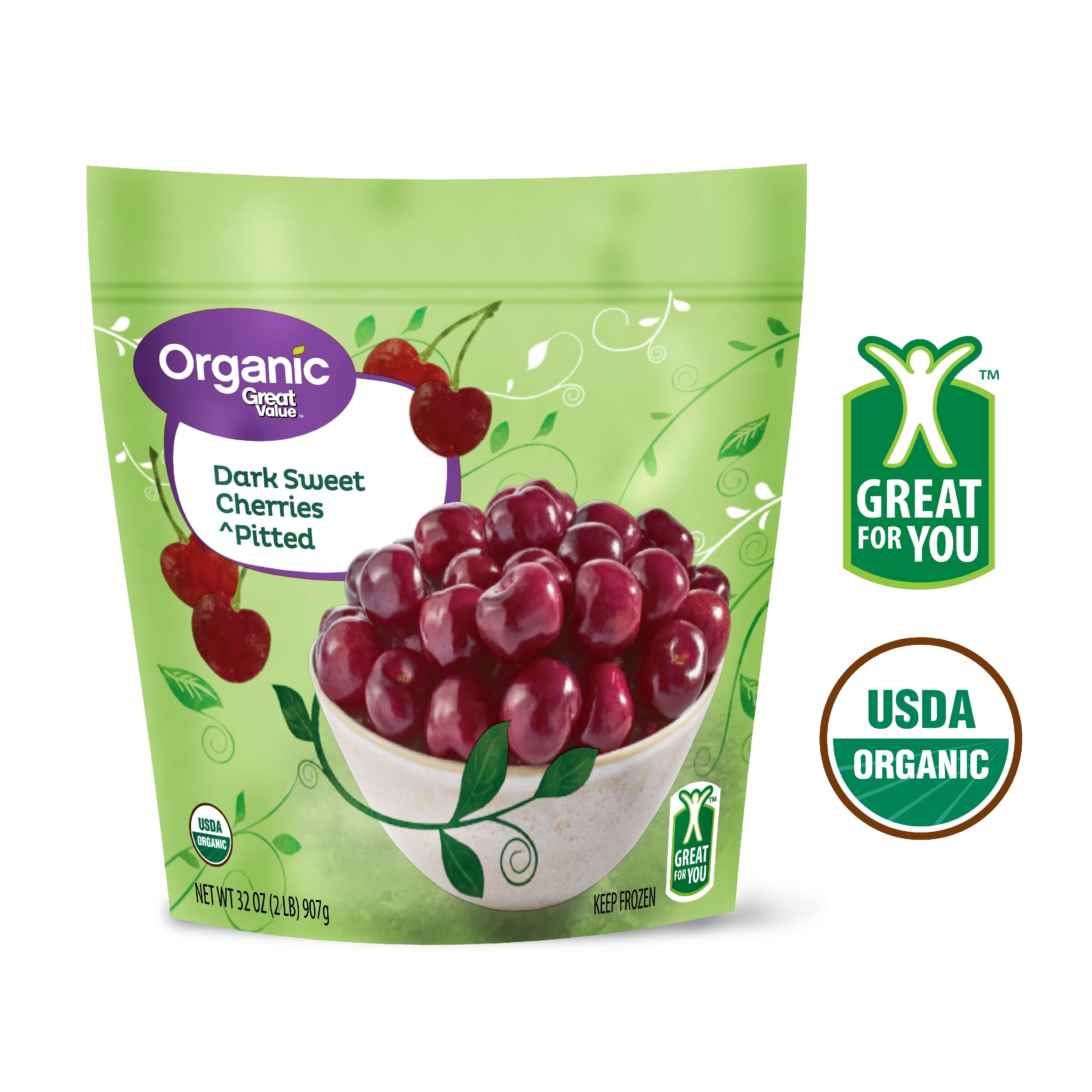Great Value Organic Frozen Dark Sweet Cherries Pitted, 32 oz - image 3 of 9