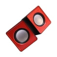 thumbnail image 2 of facefd Haut-Parleurs d'Ordinateur Caisson de Basses Universel Haut-Parleur de Musique Mini USB Son Surround Bureau Portable Multimédia Carnet Rouge, 2 of 5