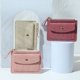 thumbnail image 2 of Monedero con tarjetero y cremallera para mujer, color caramelo, estampado de cocodrilo, pequeño y fresco, 2 of 6