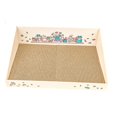 thumbnail image 3 of Cat Scratch Pad with Box Pet Cushion House Nest Cat Scratching Pad for Kitty Brown, 3 of 8