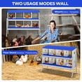thumbnail image 6 of Lumiparty Chicken Nesting Box for Laying Eggs, 8 Compartment Two-Tier Galvanized Steel Hen Nest Box with Large Vents, Wall Mount for Chicken Coop, Blue, 6 of 7