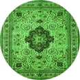 thumbnail image 1 of Ahgly Company Indoor Round Medallion Green Traditional Area Rugs, 7' Round, 1 of 1