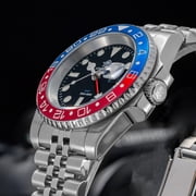 ADDIESDIVE Mens Watch Swiss GMT Quartz Movement Dive Watch 200M Waterproof with Rotating Aluminum Bezel & Luminous for Diving, Travel, Business