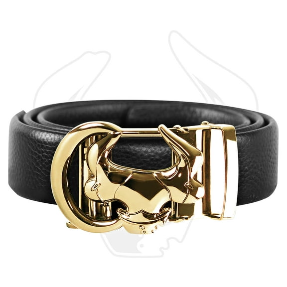 Coipdfty Mens Belt Leather, Ratchet Belt for Men with Slided Western Cowboy Belt Buckle for Dress and Casual