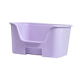 thumbnail image 4 of Yinanstore High Sided Cat Litter Boxs Kitty Litter with Elevated Edges Splashproof Front Opening Litter Pans for Cats Kitten Kitty Bunny Violet No Wheel, 4 of 8
