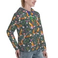 thumbnail image 6 of Kdxio Wolf Fox In Flower Forest Print Womens Oversized Hoodies Sweatshirts Hooded Pullover Tops Sweaters Casual-X-Large, 6 of 7