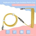 thumbnail image 4 of Cable USB tipo C para conector de aviador de teclado mecánico (amarillo) WDOplteas  Para estrenar, 4 of 9