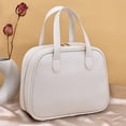 thumbnail image 4 of Qliuoazw Large Capacity Premiums Leather Makeup Bag Portable Waterproof Cosmetic Bag With Dividers High Gloss Tote Travel Organizer For Women, 4 of 6