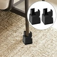 thumbnail image 4 of Elevadores de muebles de cama Zulema con abrazadera de tornillo con almohadilla Fácil de usar Negro, 4 of 8