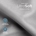 thumbnail image 5 of Bare Home Premium 1800 Collection 4-Piece Bed Sheet Set with Envelope Pillowcases, Cal King, Light Gray, 5 of 9