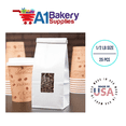 thumbnail image 3 of Bakery Bags Paper Bags Tin Tie Tab Bags Cookie Bags, Coffee Bags Tin Tie Bags (1/2 LB 25 Pack White with Square Window), 3 of 4