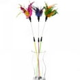 thumbnail image 3 of Cat Feather Toys Teaser - 3 Pack Colorful Exercise - with Long Wand for Cat and Kitten, 3 of 9