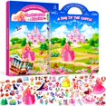 thumbnail image 1 of Libro de pegatinas BEKALERZ Puffy Reusable Princess Toys 3-6 Y, 1 of 9