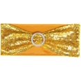 thumbnail image 2 of Zukuco Chair Sashes Bows Sequin Stretchy Spandex Bands One-Sided Sequins Decor for Wedding Party Home Chair Cover Sash Decorations, 2 of 6