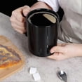 thumbnail image 3 of 12 Oz Extra Large Ceramic Coffee Mug, Classic Porcelain Super Big Tea Cup With Handle For Office And Home, Black, 3 of 5